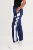adidas pantaloni de trening Essentials culoarea bleumarin, cu imprimeu, JD5307