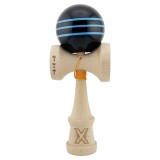 Kendama X Originala, Rulment Metalic cu Ata 55 cm Negru/Linii Albastre deschise