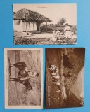 ROMANIA,3 CARTI POSTALE-circulat/NE--PORT POPULAR