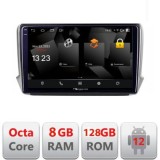 Navigatie Peugeot 208/2008 5960Pro-PSA Android Octa Core Qualcomm 2K Qled 8+128 DTS DSP 360 4G Optical CarStore Technology