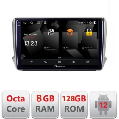 Navigatie Peugeot 208/2008 5960Pro-PSA Android Octa Core Qualcomm 2K Qled 8+128 DTS DSP 360 4G Optical CarStore Technology foto