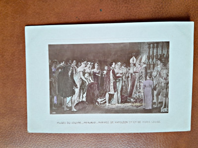 Mariage du Napoleon, reproducere dupa tabloul de la Luvru, tip carte postala foto