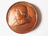 Cumpara ieftin Rară! Franța medalie commemorativă cu regele Ludovic al XVIII-lea emisă 1821 cu ocazia botezului Alteței Sale Regale Ducele de Bordeaux,Henri d'Artois