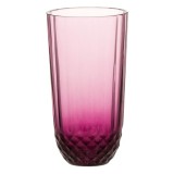 Pahar pentru bauturi,design dungi in relief,sticla,mov,345 ml, Oem