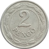 Q045 UNGARIA 2 PENGO 1941 ALUMINIU TALPA CIFREI 2 ONDULATA VARIANTA FOARTE RARA, Europa