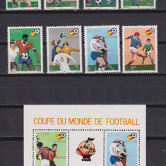 ZAIR 1981 SPORT FOTBAL MI. 722-729 +BL. 40 MNH