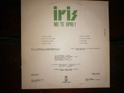 DISC / VINIL / VYNIL - IRIS - NU TE OPRI - ELECTRECORD foto