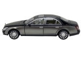 Macheta metal Mercedes Maybach replica deschide usi, capota, portbagaj negru-gri