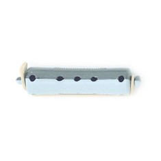 Set 12 bucati bigudiuri din plastic cu elastic pentru permanent Gri&amp;albastru 60 mm x grosime 15 mm