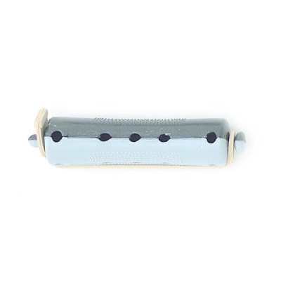 Set 12 bucati bigudiuri din plastic cu elastic pentru permanent Gri&amp;amp;albastru 60 mm x grosime 15 mm foto