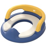 Reductor WC Copii cu Manere Linomag&reg;, Portabil, Antiderapant, 1-8 ani, Pentru majoritatea vaselor de toaleta, Albastru Inchis / Galben