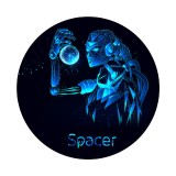 Covor pentru scaun gaming SPACER, protectie parchet, cauciuc si material textil, 1200 x 3mm, rotund, CYBORG 46501473 &quot;SPFP-CYBORG-120&quot;