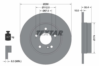 TEXTAR 92072703 PRO Disc frana foto