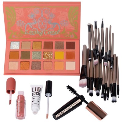 Set Machiaj : Trusa Fard + Pensule + Ruj + Primer + Rimel foto