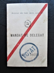 Rar ! Legitimatie: Mandat de Delegat PMR cu Drept de Vot, 1964 + Autobiografie foto