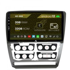 Navigatie Skoda Octavia 2, Android 12, E-Octacore 2GB RAM + 32GB ROM, 10.1 Inch - AD-BGE10002+AD-BGRKIT048