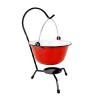 Set Ceaun Emailat Rosu 0.8L + Suport Negru Perfect Home - Servire Traditionala