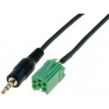 Auxiliar Renault Mufa miniIso verde 6 pini la jack 3,5mm