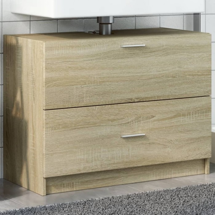 vidaXL Dulap de chiuvetă, stejar sonoma, 78x37x59 cm, lemn prelucrat