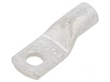 V&acirc;rf inelar tubular M6 25mm&sup2; 4AWG crimpat pe cablu cositorit