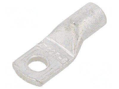 V&amp;acirc;rf inelar tubular M6 25mm&amp;sup2; 4AWG crimpat pe cablu cositorit foto