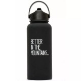 Bidon Termoizolant TSL Isotherme Gourd 950ml Negru Inox - Sticla Apa Sport, Drumetii, Calatorii