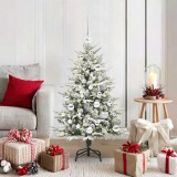 vidaXL Brad de Crăciun artificial pre-luminat cu set de bile Verde 3395380
