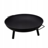 Vatra de foc, pentru gradina, metal, negru, 58x23 cm, Kaminer