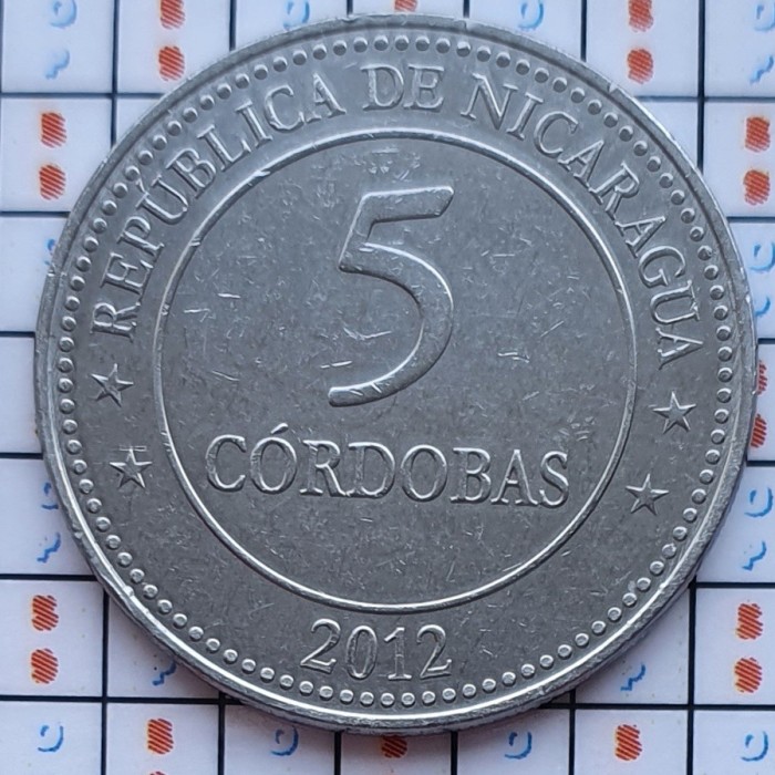 Nicaragua 5 cordobas 2012 UNC - Cordoba Centennial - km 111 - A020