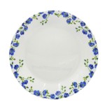 Set 6 Farfurii Intinse Mari Opal Alb Model Blooming Garden 25cm DNC57417