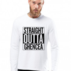 Bluza barbati alba - Straight Outta Ghencea - M