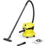 Aspirator multifunctional KarcherWD 2 V-12/4/18 , Aspirare umeda si uscata, 12 l, furtun, 1.8m, 1000W, functie de suflare, Galben/Negru, Karcher