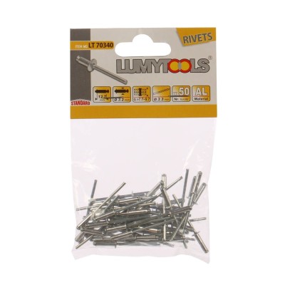 Nituri pop, aluminiu, Lumytools LT70340, 3.2 x 12.7 mm, 50 bucati foto