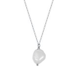 Lantisor argint 925, JW1536, model perla, placat cu rodiu