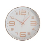 Ceas de perete alb cu cifre aurii 25 cm