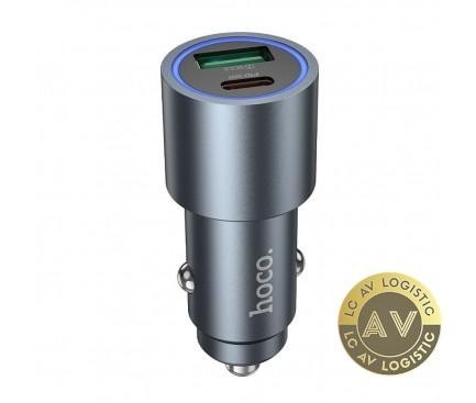 Incarcator Auto HOCO Z60 48W 3A 1 x USB-A - 1 x USB-C Negru
