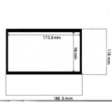 Cadru radio 2 DIN 118x188.5 / 98x173.5mm universal