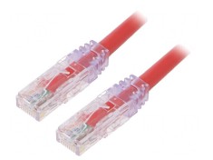 Patch Cord TX6A 10Gig U/UTP PVC Roșu 2m 24AWG