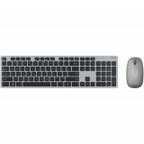Kit Tastatura si Mouse Wireless Asus W5000, Layout INT (Gri)