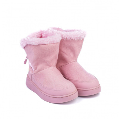 Ghete Fete Bibi Urban Boots Pink Suede cu Blanita 31 EU foto