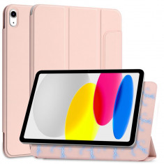 Husa Tech-Protect Smartcase Magnetic pentru Apple iPad 10.9 10/2022 Roz