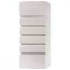 Lampă De Perete Samir Alb Ceramică/Sticlă 1 Bec Dreptunghiular Modern De Interior
