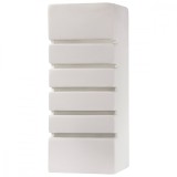 Lampă De Perete Samir Alb Ceramică/Sticlă 1 Bec Dreptunghiular Modern De Interior