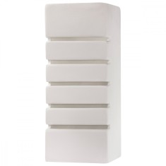 Lampă De Perete Samir Alb Ceramică/Sticlă 1 Bec Dreptunghiular Modern De Interior