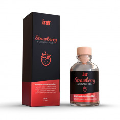Intt Strawberry - Gel de Masaj Comestibil cu Efect de &Icirc;ncălzire și Aromă de Căpșuni, 30 ml