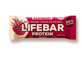 Life bar baton proteic cu zmeura raw bio fara gluten 47g, Lifebar