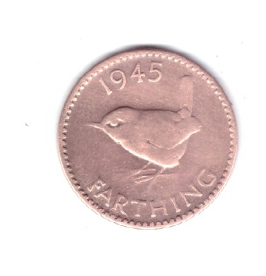Moneda Anglia 1 farthing 1945, stare relativ buna, curata foto