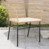 Set 2 Scaune Gradina Gossi Maro Poliratan cu Perne, Exterior, Rezistent UV, 62x63x83 cm