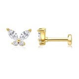 Cumpara ieftin Cercei argint 925 placat cu aur inchidere filet