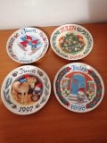 4x farfurie veche de colectie de perete decor de Craciun Julen Svensk Design Gun Ulriksson Suedia